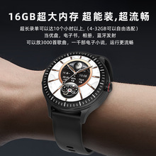 新款跨境智能耳机手表通话运动心率TWS蓝牙耳机录音MP3翻盖霍尔