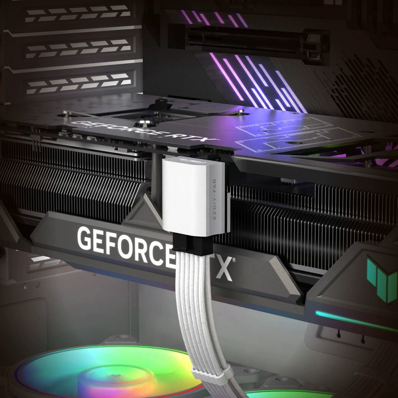 RTX4090 алюминиевая корпусная графическая карта питание интерфейс к головке 16 контактов 12+4P ATX3.0 поворт на 90 градусов