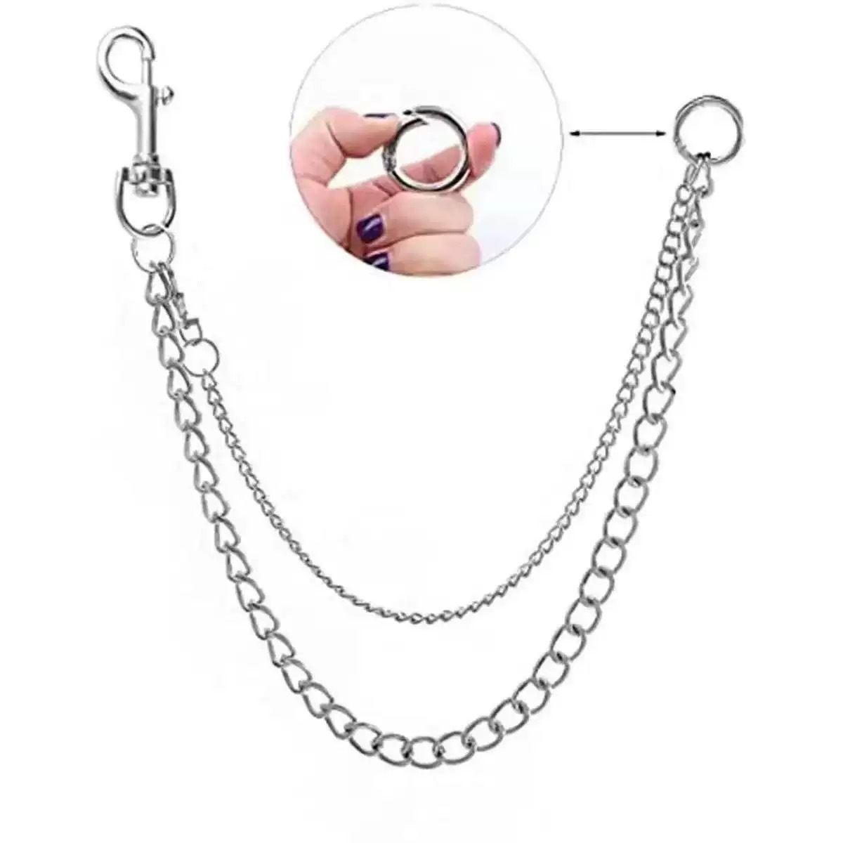 Men's Double Layer Punk Hip Hop Chain - Versatile Style_voghion.com