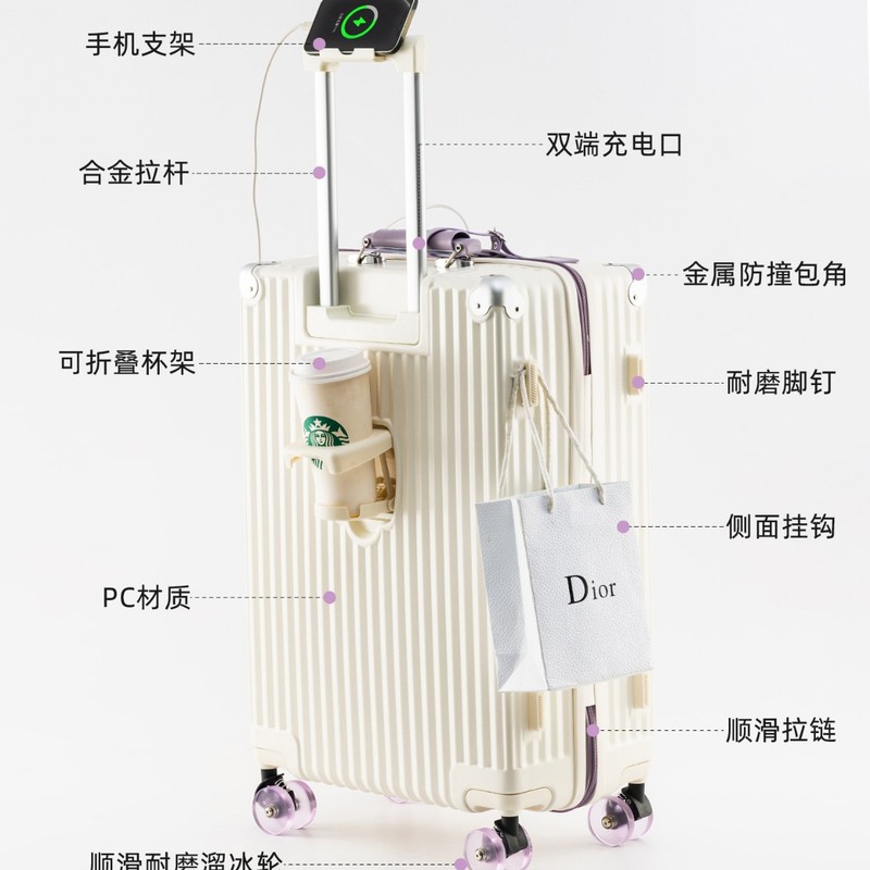 行李箱女2025新款20寸登机箱24寸拉链28寸学生旅行箱高颜值|undefined