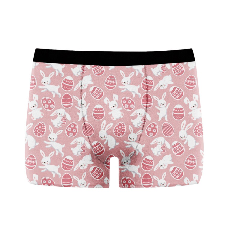 3D Digital Printing Breathable Comfortable Fashion Underwear Cute Rabbit 2024 New Cross Border Men's Boxer Pants