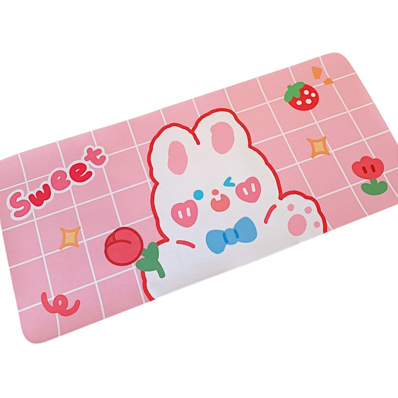 Dibujos animados suave oso lindo conejo estera de mesa estudiante dormitorio alfombrilla de ratón teclado de la computadora estera de mesa de comedor decoración de escritorio femenino
