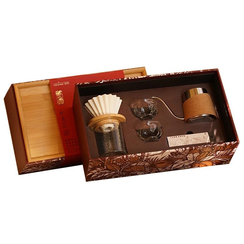 Caja de regalo de Año Nuevo para cafetera de café de alta calidad, taza de café de lujo ligera y de alta calidad