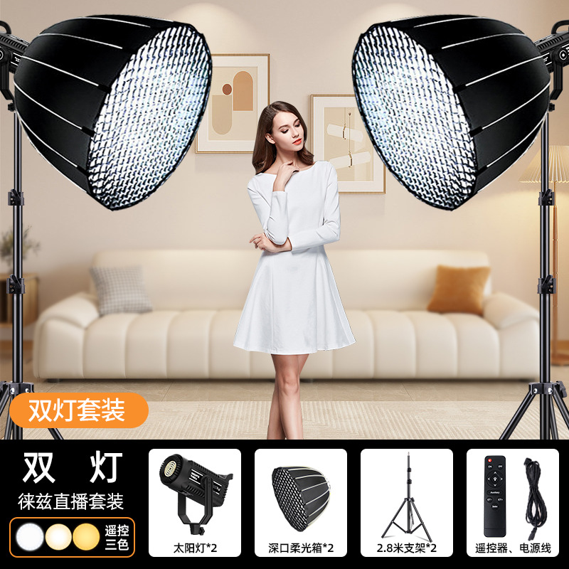 Luz de relleno en vivo ancla especial fotografía luz belleza LED luz solar estudio en vivo siempre brillante luz de iluminación esférica