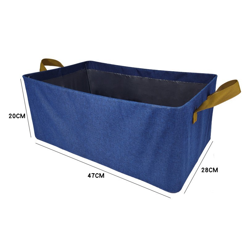 Navy blue double-layer fabric with lid and steel frame upgraded version