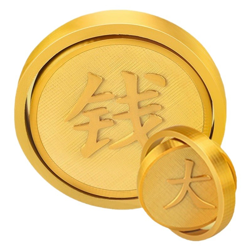 Креативная декомпрессионная артефакт ручка игрушка, чтобы заработать большие деньги золотая монета украшение технология 3D-печати чувство инерция вращающийся гироскоп