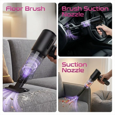 Car-mounted wireless vacuum cleaner, multifunctional, powerful suction and blowing, household small-sized handheld high-power dust blower