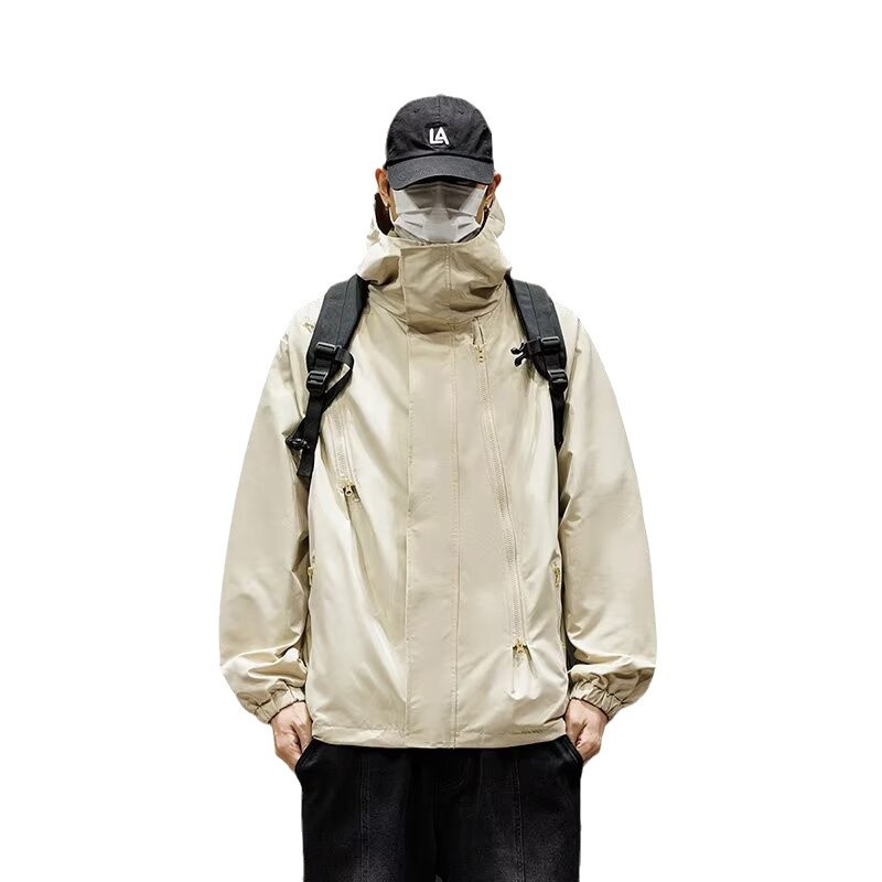 Zipper con capuz para hombres abrigos de otoño pareja trajes de montaña chaqueta chaqueta impermeable
