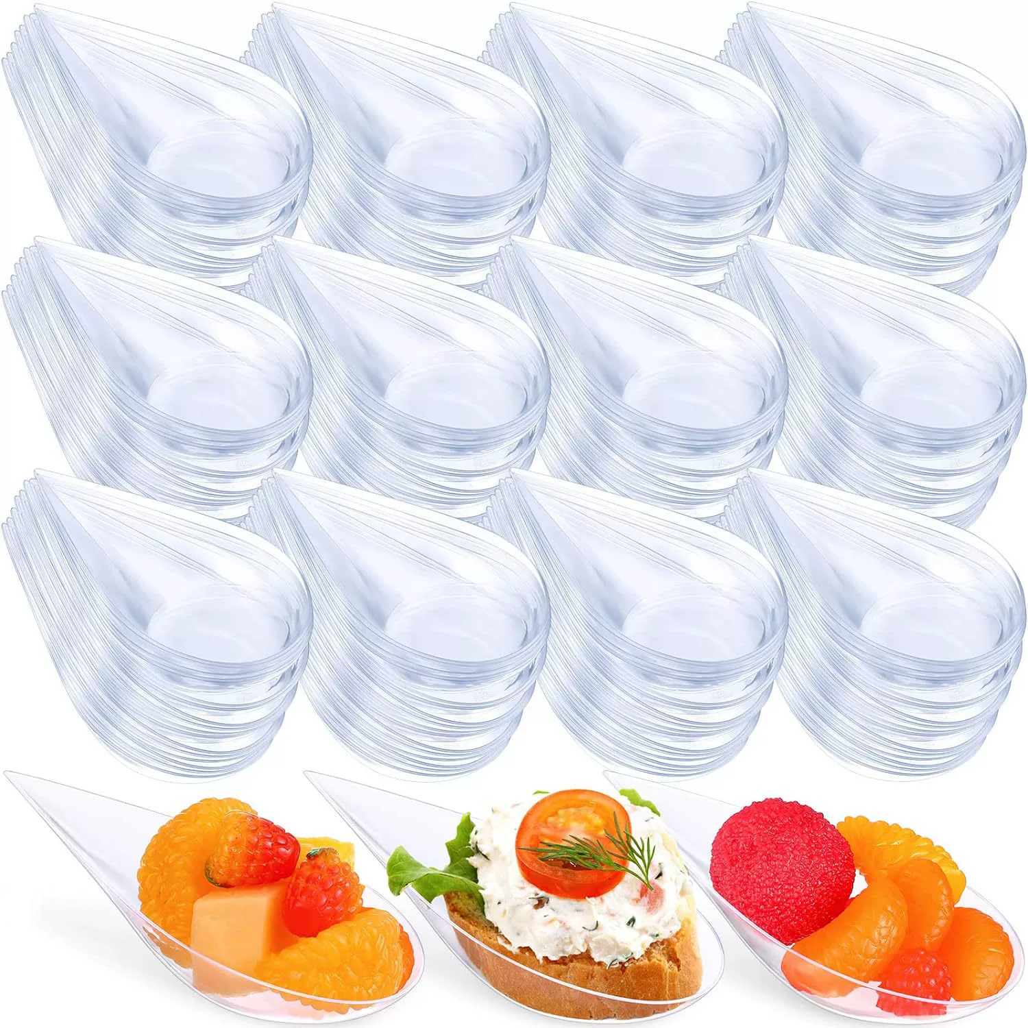 Multi-use transparent plastic fork for party, spoon
