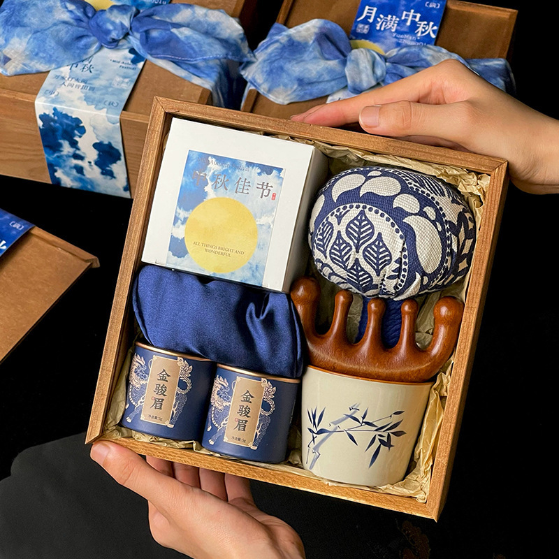 中秋节礼品新款木质高档月饼礼盒企业团购送客户实用创意节日礼物|undefined