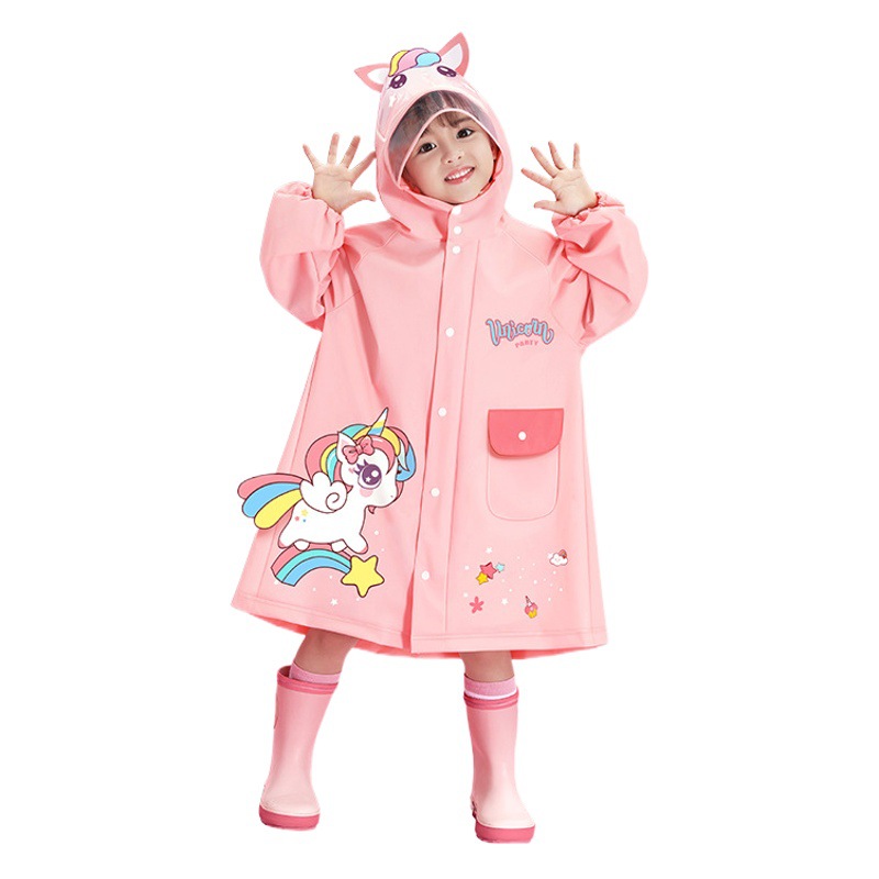 Niños impermeable al por mayor niñas Niños Niñas kindergarten niños Escuela Primaria bebé mochila posición poncho