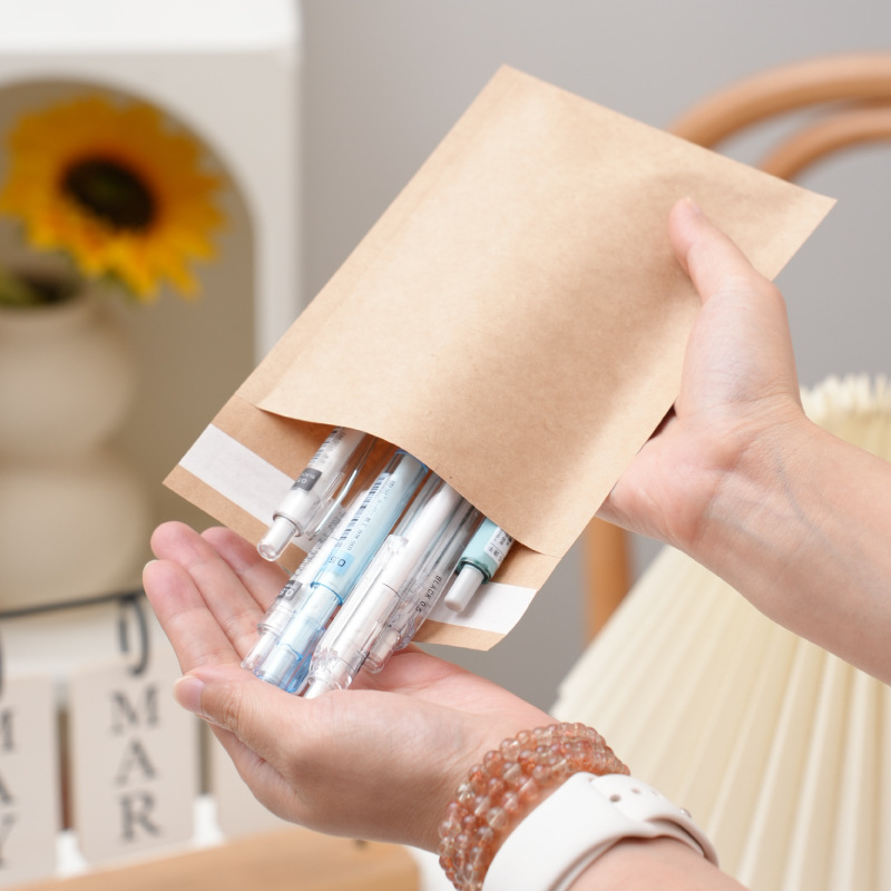 现货迷你小号牛皮纸信封打包袋卡片贴纸小物件自封快递袋包装袋子