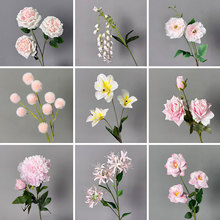 粉色系花艺仿真花婚礼堂场景布置假花装饰吊顶花路引绣球玫瑰娟花