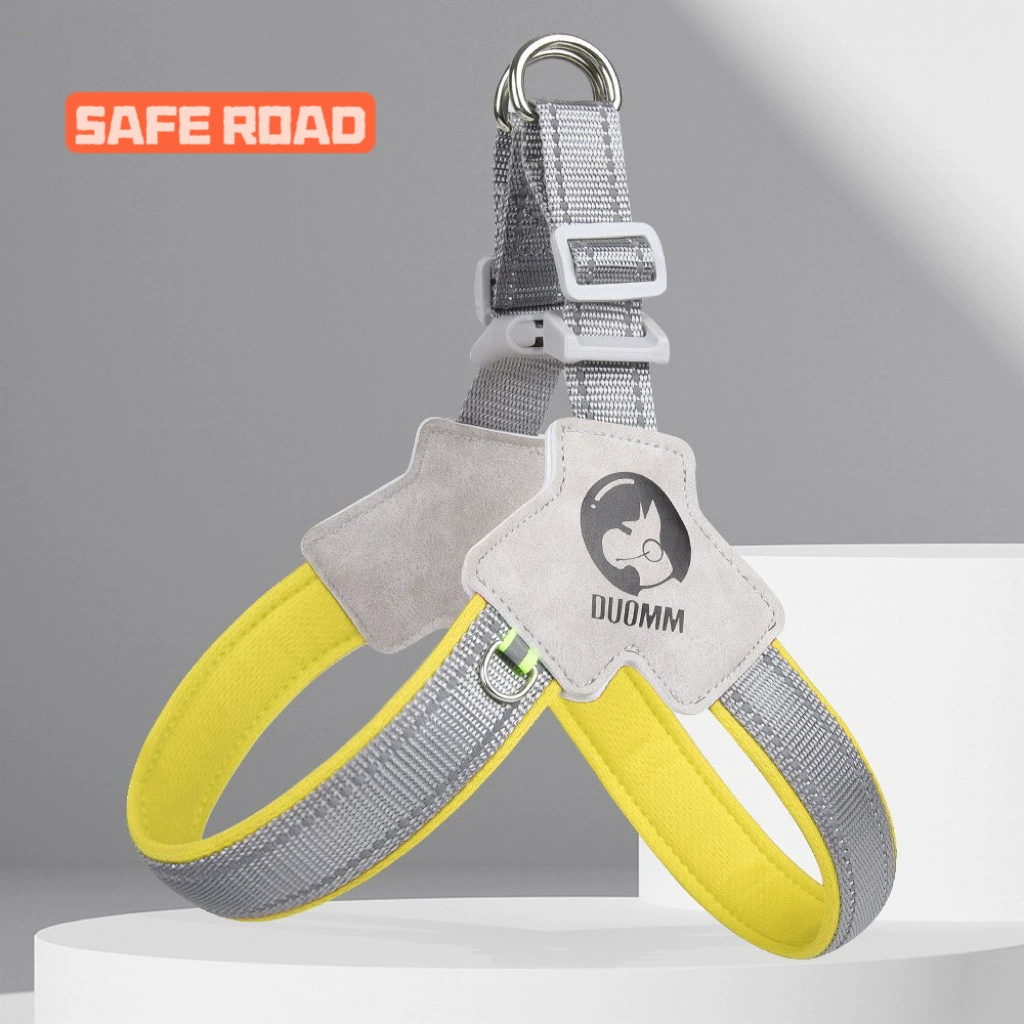 Новая собачья шлейка-седло, дышащая, светоотражающая, с поводком, оптом, светящийся ремень