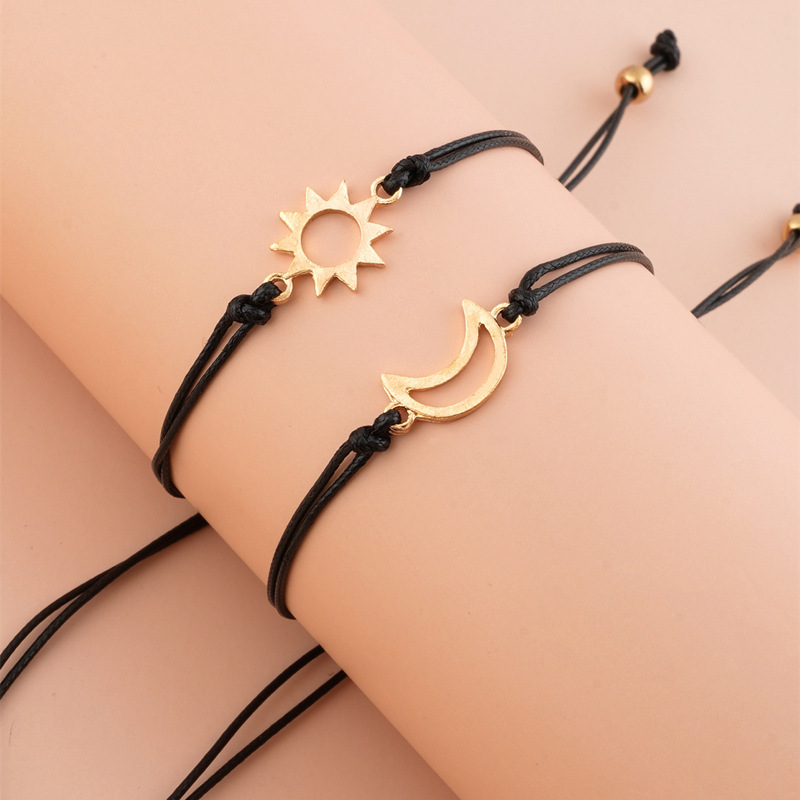 Casual Streetwear Sun Moon Alloy Rope Unisex Bracelets display picture 6