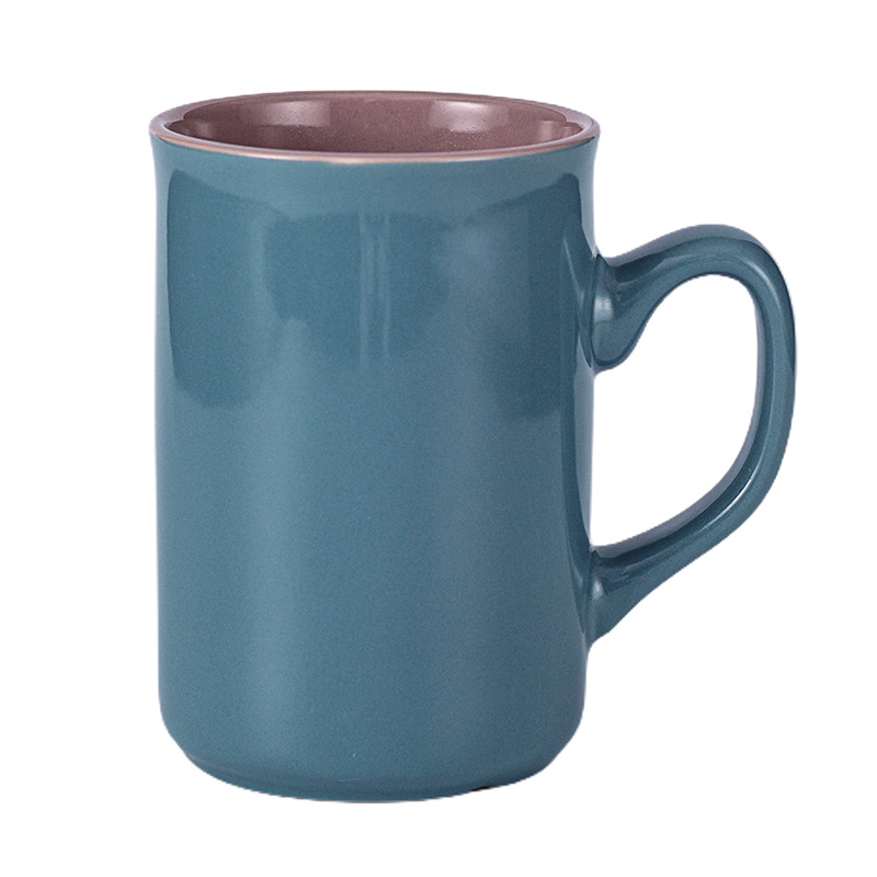 Transfronterizo de Amazon taza blanca taza de alto aspecto creativo Oficina taza de café pareja taza de agua Taza de cerámica