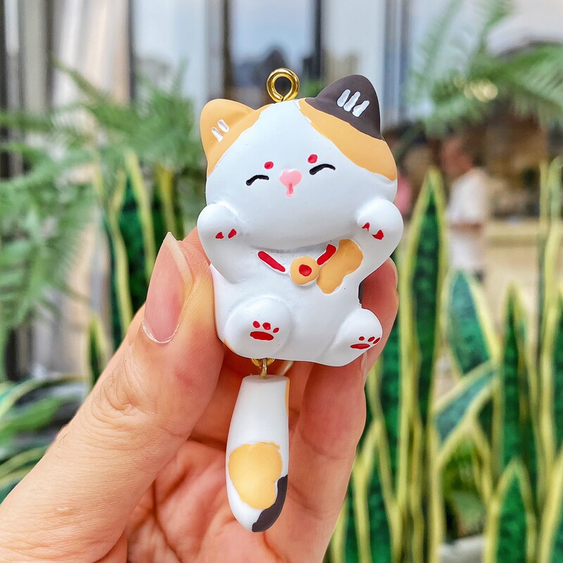 可爱元气猫猫毛球钥匙扣毛茸茸暹罗猫咪挂件毛绒挂饰精致饰品礼品|undefined