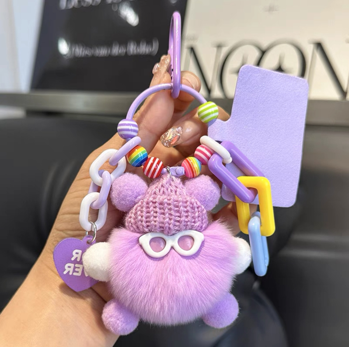 ドーパミン石炭ボールモンスター人形ストラップdiyキーホルダーかわいいぬいぐるみバッグバックパック携帯電話ストラップ