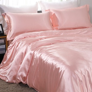 Four-Piece Set of Silk Autumn and Winter Mulberry Silk Quilt Cover Single Piece Double-Sided Tencel 1.68m Fitted Bed Sheets Style