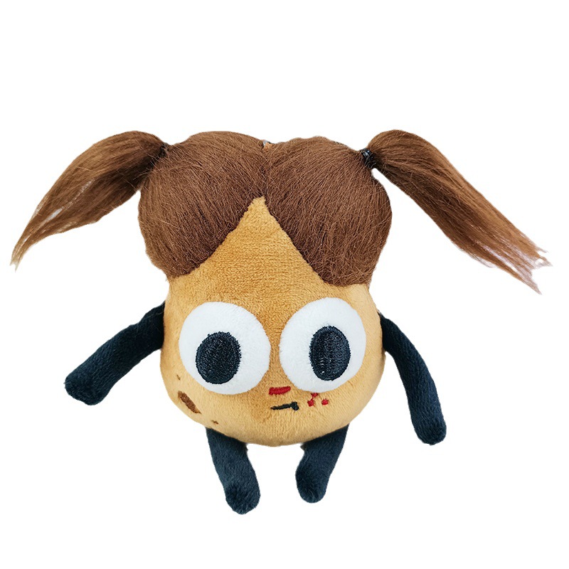 En línea popular de piel frita de patata Jun peluche muñeca llavero colgante muñeca de peluche de juguete muñeca de regalo al por mayor