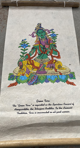 Nepalese Tibetan paper handmade Luo card paper hand-painted colorful decorative hanging painting gilt gift exquisite character