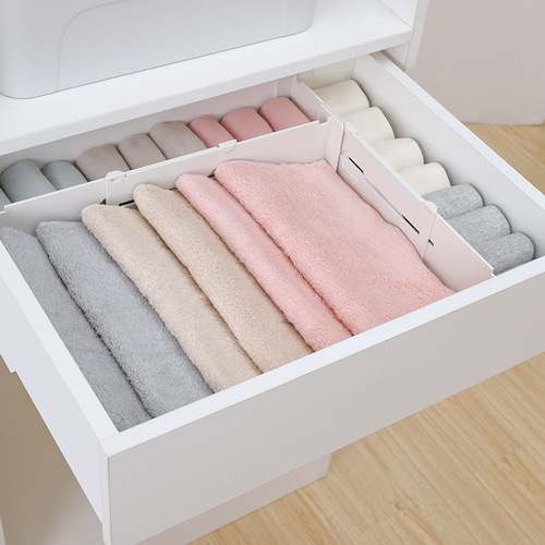 New free retractable drawer partitions, underwear and socks partitions, multi-purpose wardrobe storage partitions, 2 pack
