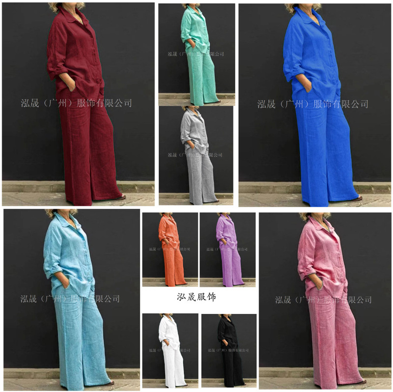 2024 New Color Explosions Foreign Trade New Women's Shirt Suit Casual Urban Suit Independent Station Women