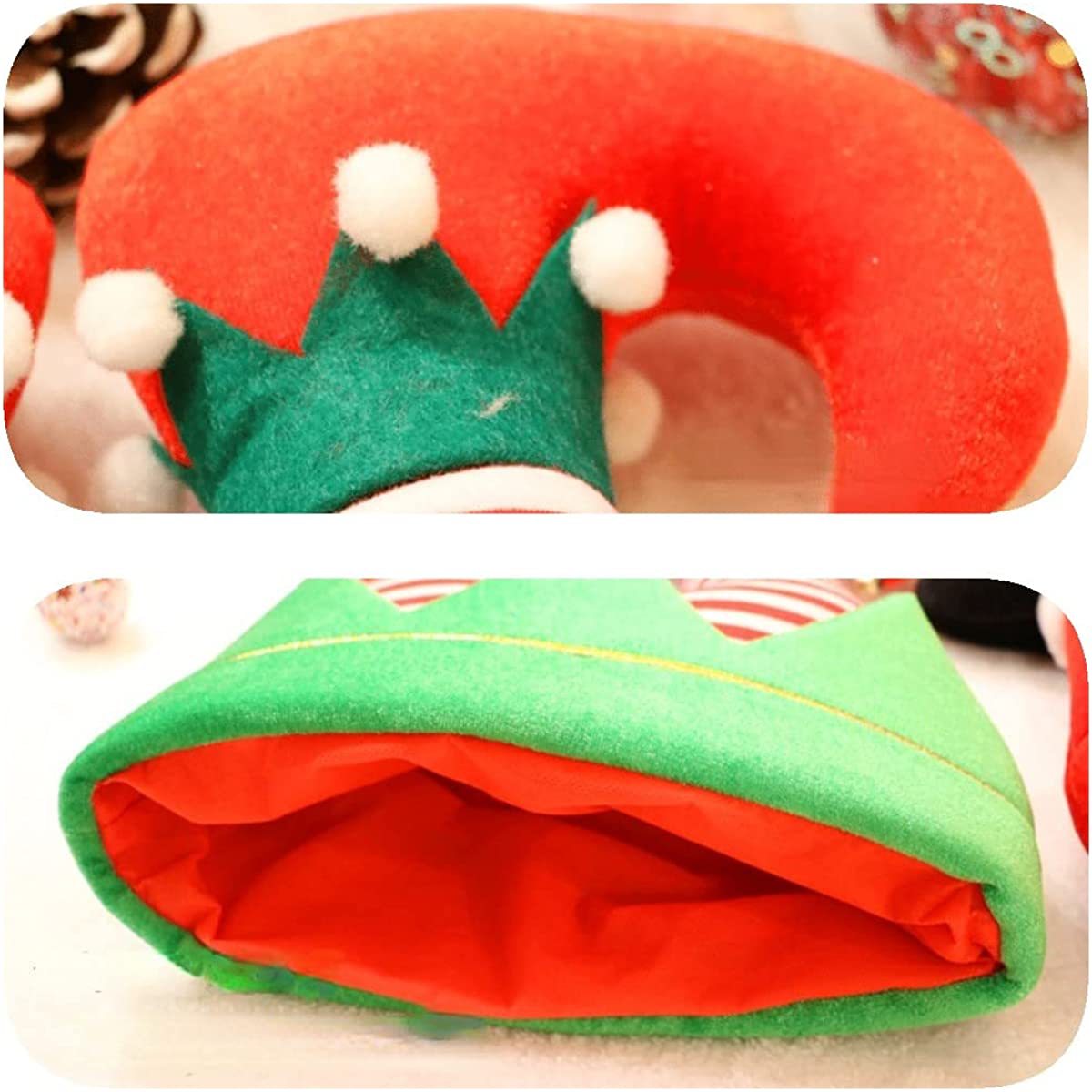 Christmas hat Santa hat creative funny clown elf hat Adult Santa hat Christmas event performance_voghion.com