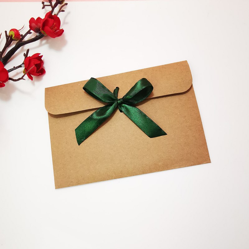 Sobre europeo estilo papel Kraft tarjeta de felicitación vintage Tarjeta de bendición bolsa de embalaje arco creativo bolsa de CD al por mayor