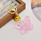 New acrylic oil butterfly key chain pendant fashion crystal sequins drift bottle key chain bag decoration