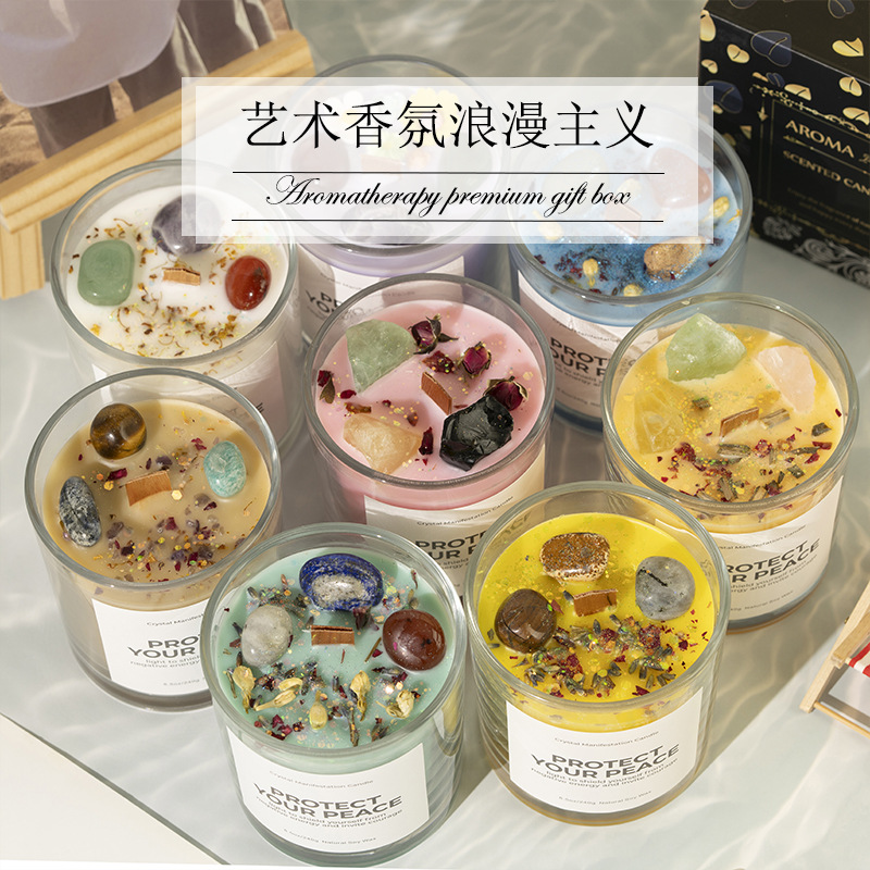 Taza de piedra de color, caja de regalo de alto nivel, regalo para el hogar, decoración hecha a mano, elegante noche