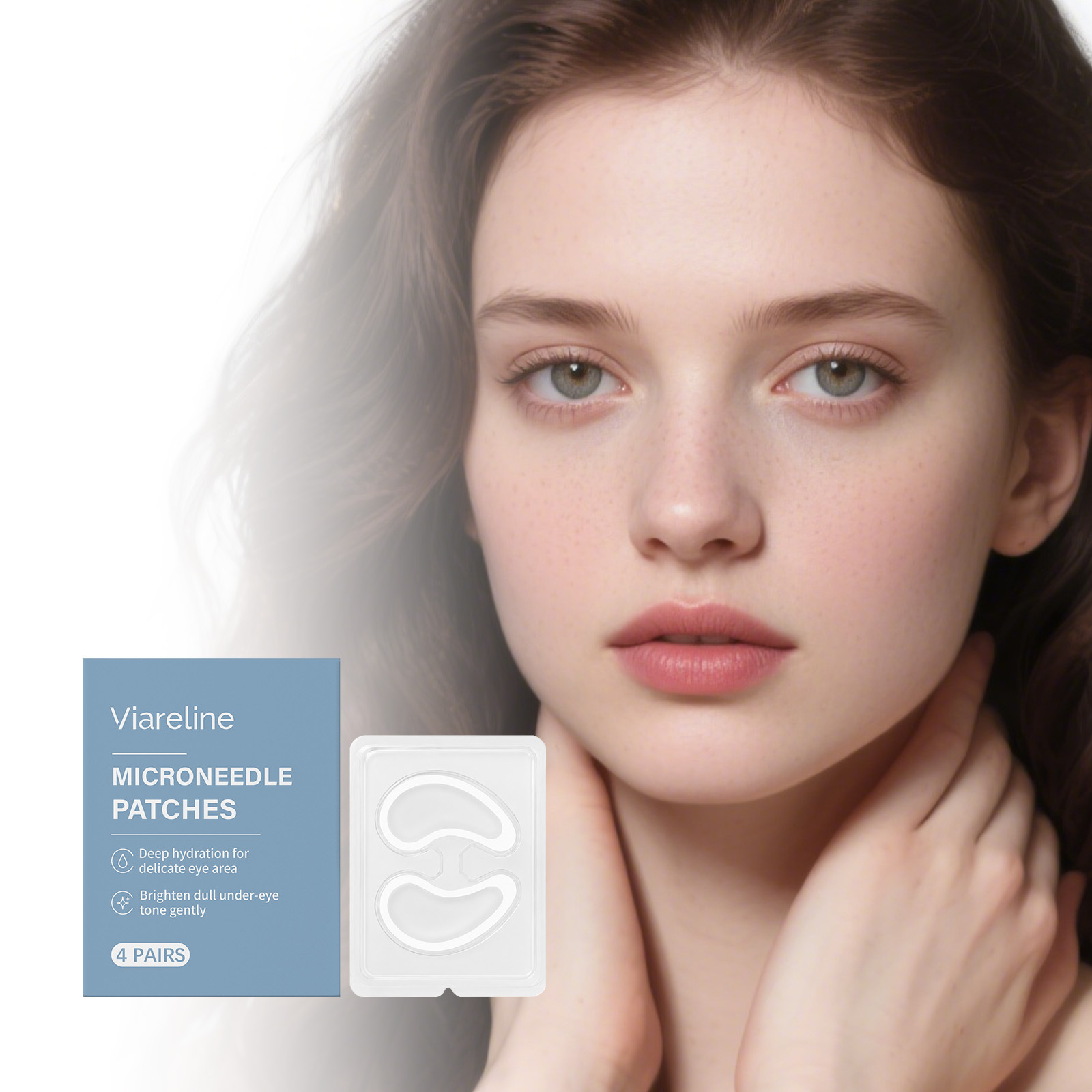 Viareline Eye Patches Adhere to the Skin Around the Eyes, Are Shiny and Delicate, Lightweight and Breathable, and Are Suitable for Daily Care