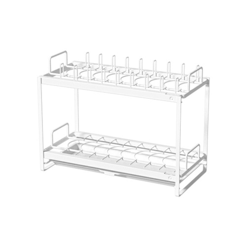 Bowl and Plate Storage Rack Built-in Kitchen Sink Pull-out Dish Drain Kitchen Bowl Holder Drain Rack