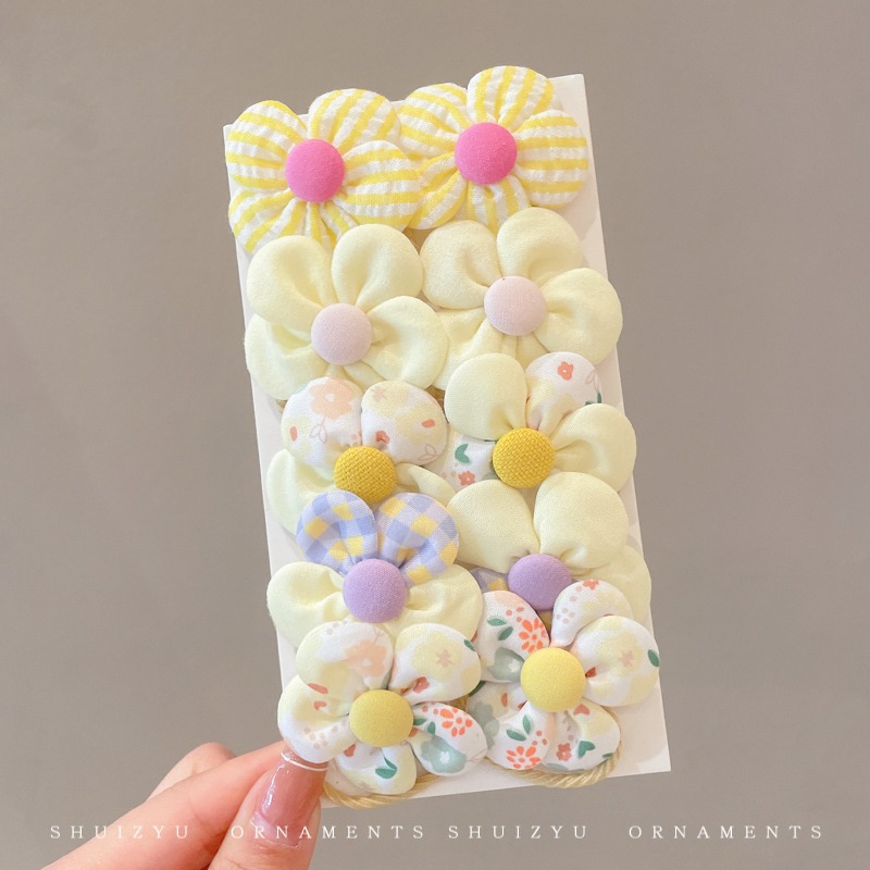 Cuerda de pelo para niños tocado de flores banda de goma elástica alta no daña el cabello banda de goma duradera cuerda de pelo de bebé lazo anillo de pelo