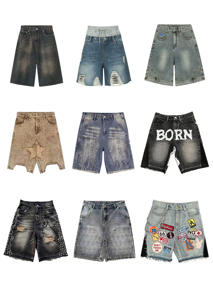 Pantalones de Mezclilla Curvados de Pierna Ancha para Hombre de Algodón Corte Holgado para Uso Diario image 6