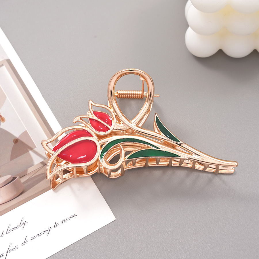 IG Style Sweet Women's Tulips Metal Hair Claws display picture 10