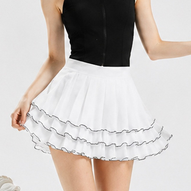 Cross-border wholesale yoga wear, same style as branded products, slimming fitness sports tennis skirt-pants for badminton, available for dropshipping