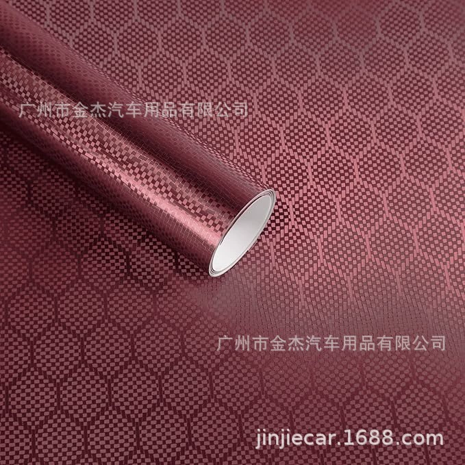 Трансграничный автомобильный кузов цвет пленки мотоцикл внешняя упаковка наклейки сотовой углеродного волокна пленки Romani красный