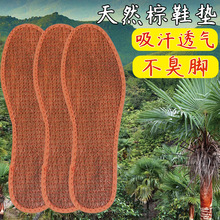 山棕防臭鞋垫夏季吸汗透气男士天然椰棕棕榈鞋垫子女棕丝棕垫批发