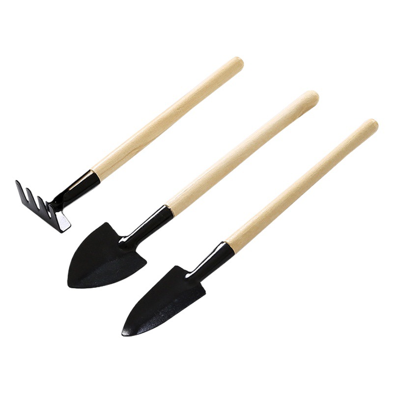 Herramientas de plantación de flores hogar plantación de vegetales jardinería Pino suelo flor pala maceta herramientas de plantación floral pala pequeña de tres piezas