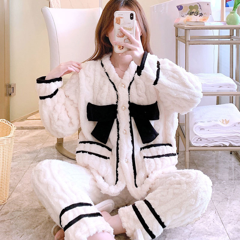 Coral velvet winter pijama