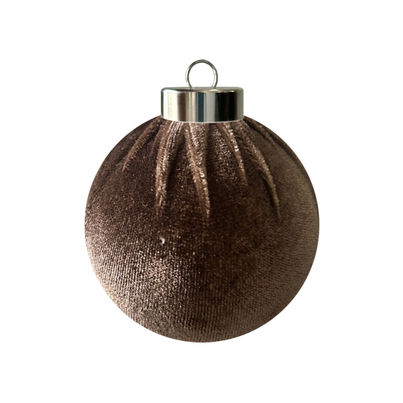 Venta directa de fábrica 6/8CM bola de tela decoración de bolas de Navidad decoración de Navidad adornos al por mayor