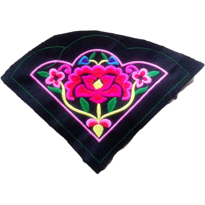 Мяо вышивка машинная вышивка кусок меньшинства Стиль Характеристика ремесло DIY маленький цветок вышивка сумка для одежды аксессуары для лома