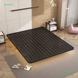 简约悬浮床1.5米1.8米意式轻奢无床头床架双人铁床公寓铁床架直销