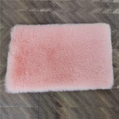 Car Carpet: Fluffy Carpet Covering the Entire - pink-long-strip-1911cm