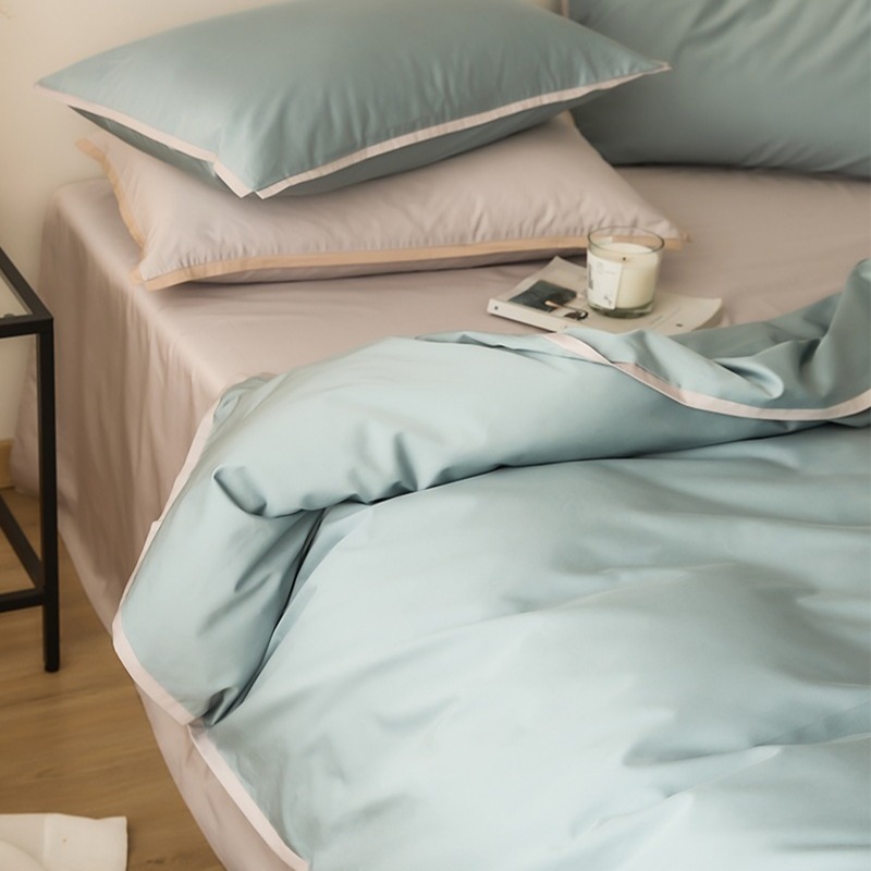 Elegant Bedding Set In Pure Cotton Nordic Style Four Piece Bed Set_voghion.com