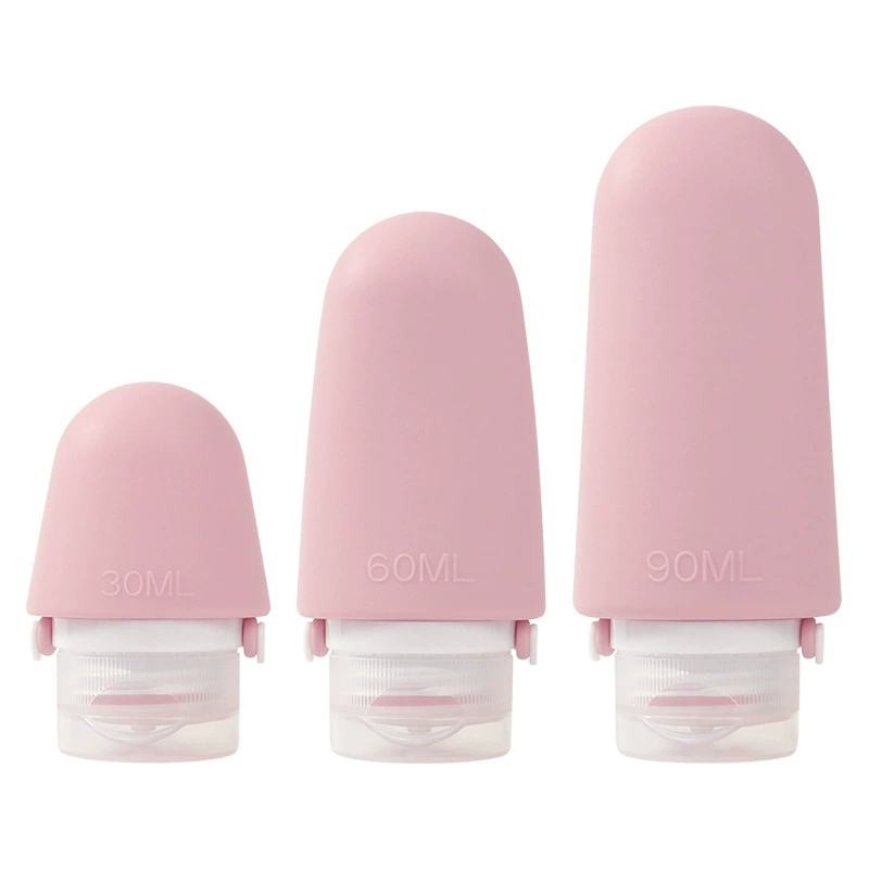 Silicone bottle for traveling, handheld lotion, storage system, hermetic container, fall protection