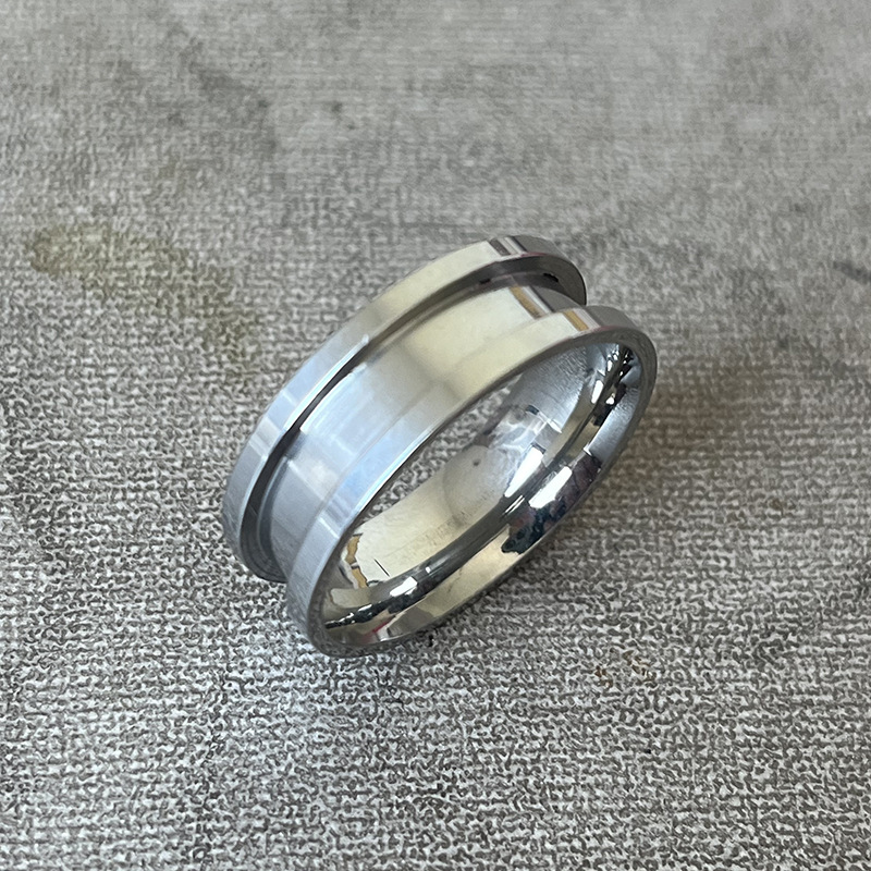 6g Weight Rings Classification 1 Piece Quantity Holiday, Daily Occasion 304 Stainless Steel Material Solid Color Pattern All Seasons Season Men's Gender Plating Design Vacation, Classic Style Style Vacation Classic Style Solid Color 304 Stainless Steel Plating Men's Rings Men Band Rings 10