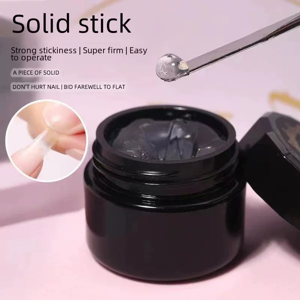 2023 new nail art solid patch glue does not flow sticky drill patch nail piece firm and lasting does not hurt the nail phototherapy glue