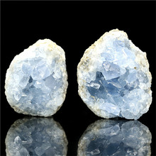 天然天青石水晶原石藍色礦物裝飾礦奇石教學收藏擺件標本批發跨境